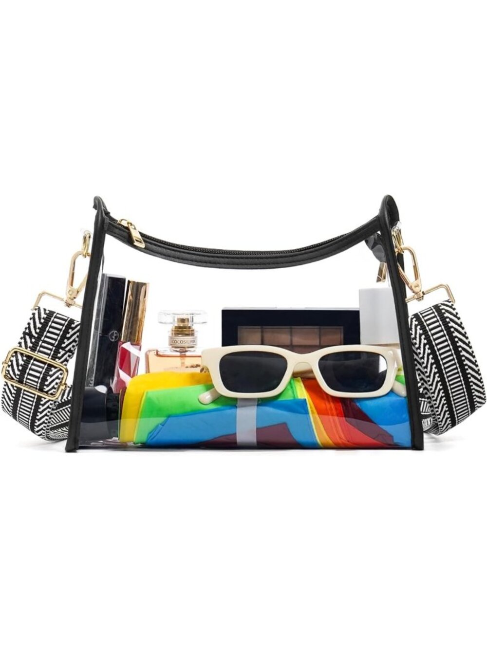 Stadium Approved Clear Crossbody Bag for Events, Concerts & Festivals